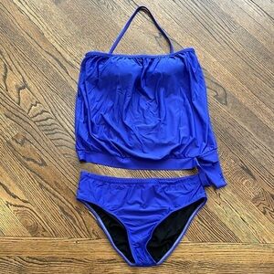 Athena Two Piece Tankini Swimsuit Set Size Large